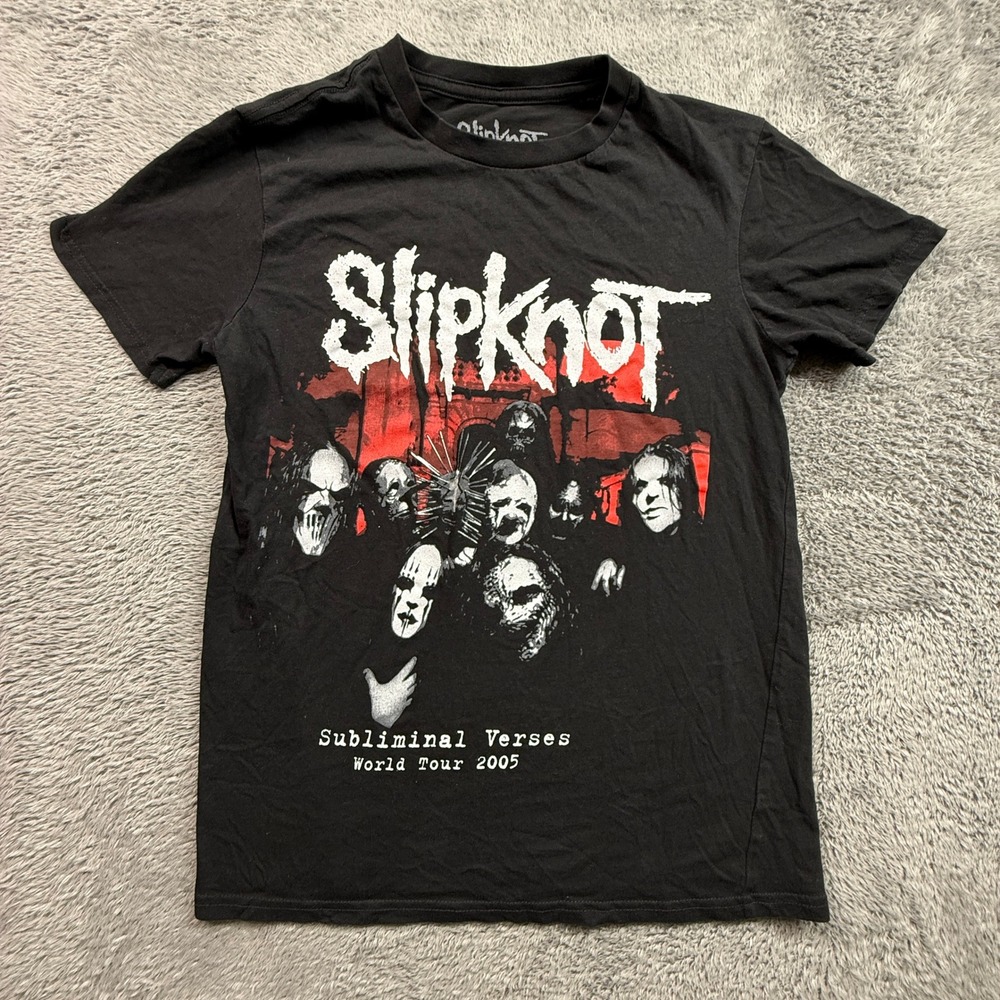Slipknot World Tour 2005 Shirt Womens S Black Excellent Subliminal Verses Tee